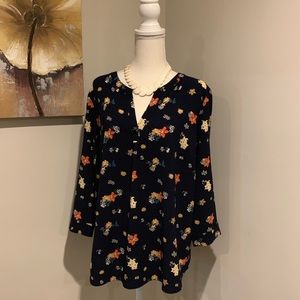 Dalia Floral & Polka Dot Long Sleeve Blouse